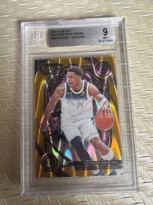 2024-25 Panini Select Anthony Edwards Gold Tetonic /10 