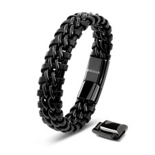 Pulsera De Cobre Con Doble Fila De Imanes De 3500 Gauss Ajustable Negro
