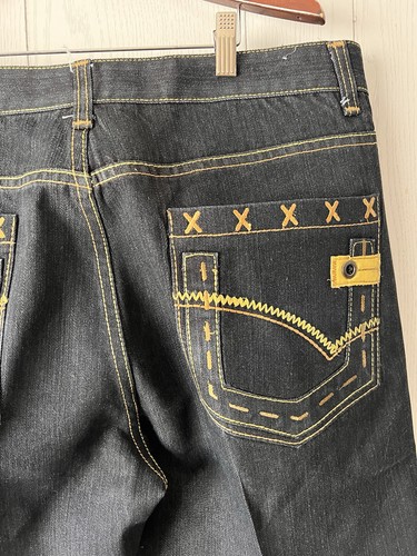 Attitude Gold Denim Jeans Herren 40x32 SUPER DARK WASH - frisch und chemisch gereinigt Y2K - Bild 6 von 11