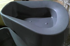 bed pan plastic gray 2 pans