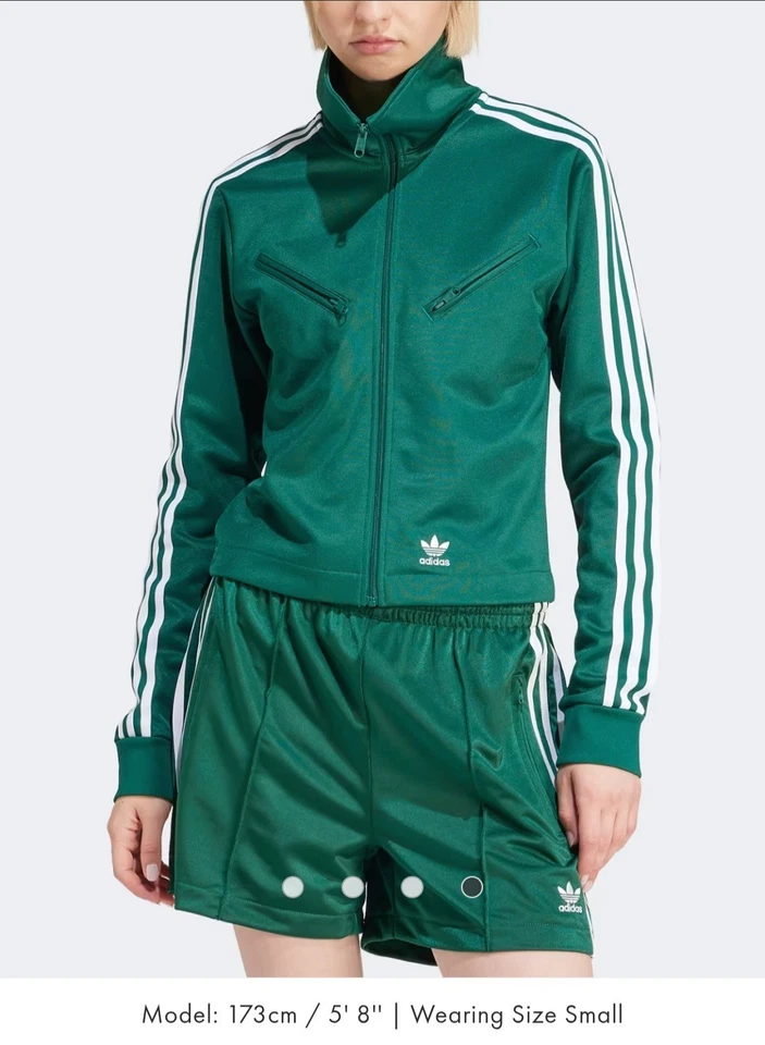 WOMENS ADIDAS ORIGINALS MONTREAL GREEN 70'S TRACK TOP US XS - Image 3 of 4