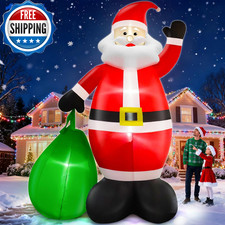 14 Ft by 8.5 Ft Giant Christmas Inflatable Santa Claus with Gift Bag...