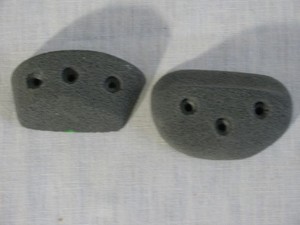 Lot 2 Gray Climbing Wall Holds, Unmarked, No Hardware