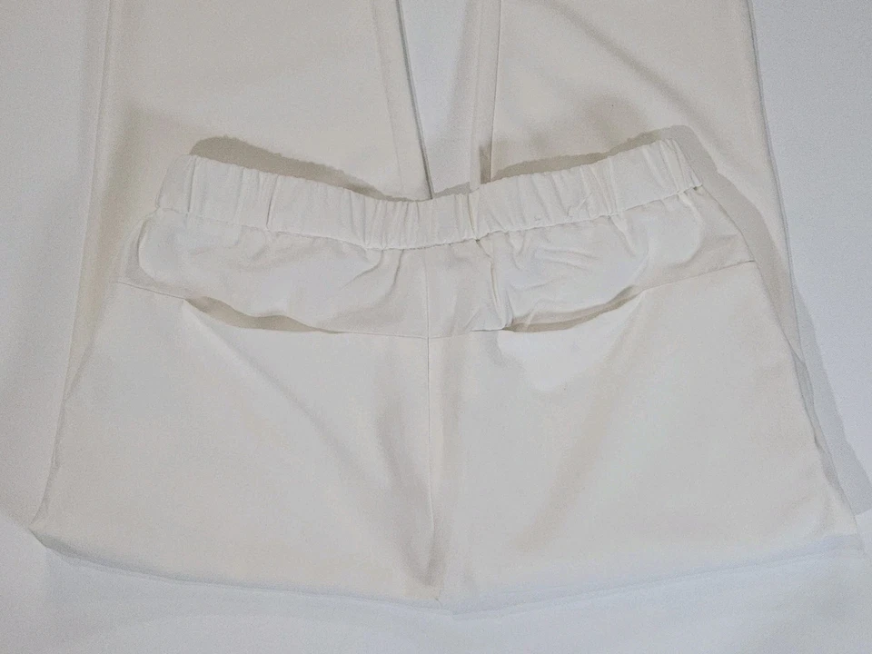 Pantalones para mujer Calvin Klein talla 10 color crema cremallera al tobillo pantalones plisados informales Foto 4 de 4