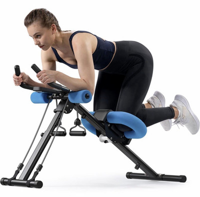 MERACH Bauchtrainer verstellbar mit LCD-Display, Widerstandsbändern, 200 kg
