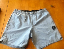 Vissla Mens Sz L Elastic Waist Boardshorts Shorts Athletic Light Blue
