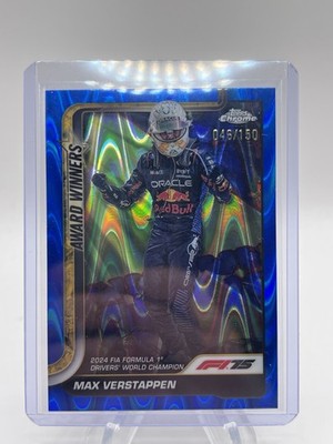 Topps Chrome F1 2025 148 Max Verstappen Award Winners /150 Blue Raywave Parallel