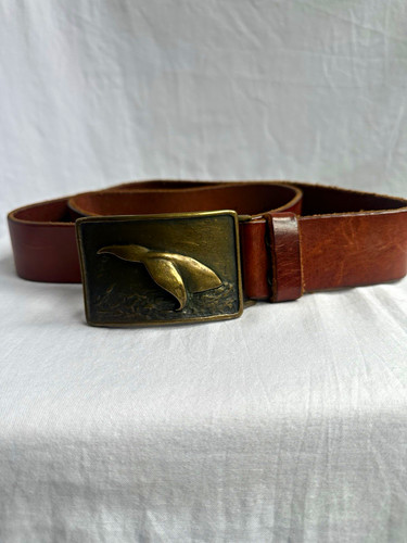 J.Crew x Mister Freedom 2010 Collab | Whale Tail Buckle Leather Belt | USA