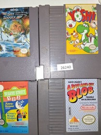 4 Nintendo games boy and his blob. sesame street 123, Yoshi, sky NES  bc14 26240