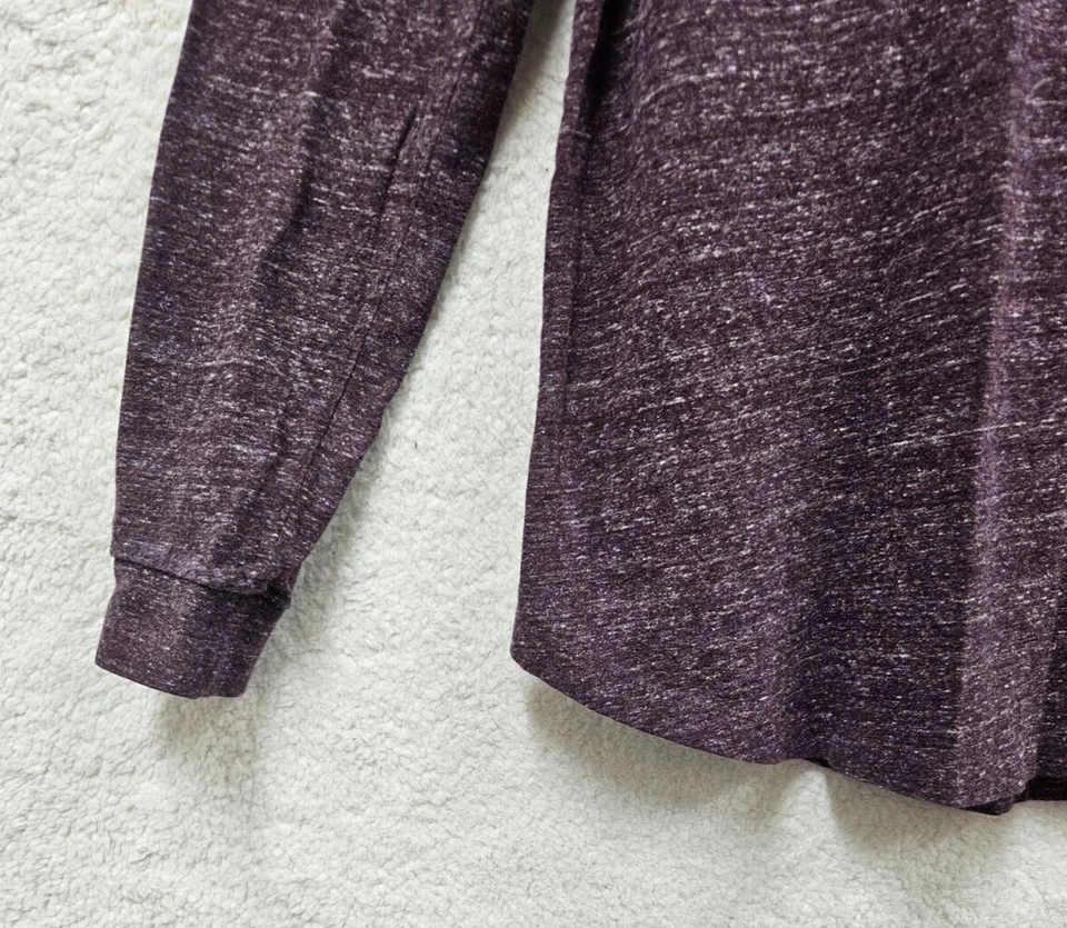 Forever 21 Men Shirt Medium Purple Cotton Blend Long Sleeve Regular Fit Pullover - Image 4 of 4