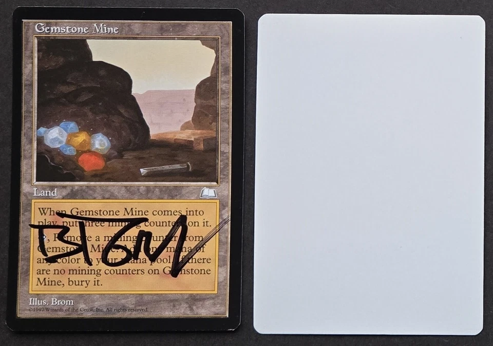 Signed MTG Magic Brom Artist Proof _ Weatherlight _ GEMSTONE MINE _ VHTF 1/50! - Image 2 of 3