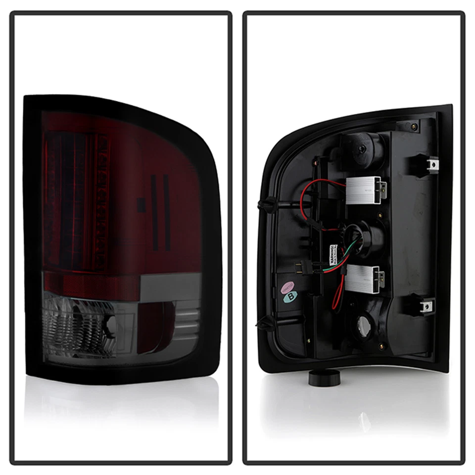 Spyder LED Tail Light Pair Red Smoke For Chevrolet Silverado & GMC Sierra 3500HD - Image 3 of 4