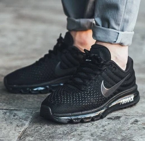 Nike Air Max 2017 Triple Black Mens Sneakers Size US 7-15 Casual Shoes New✅