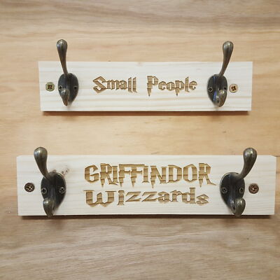 WOODEN COAT PEGS HOOK HANGERS PERSONALISED