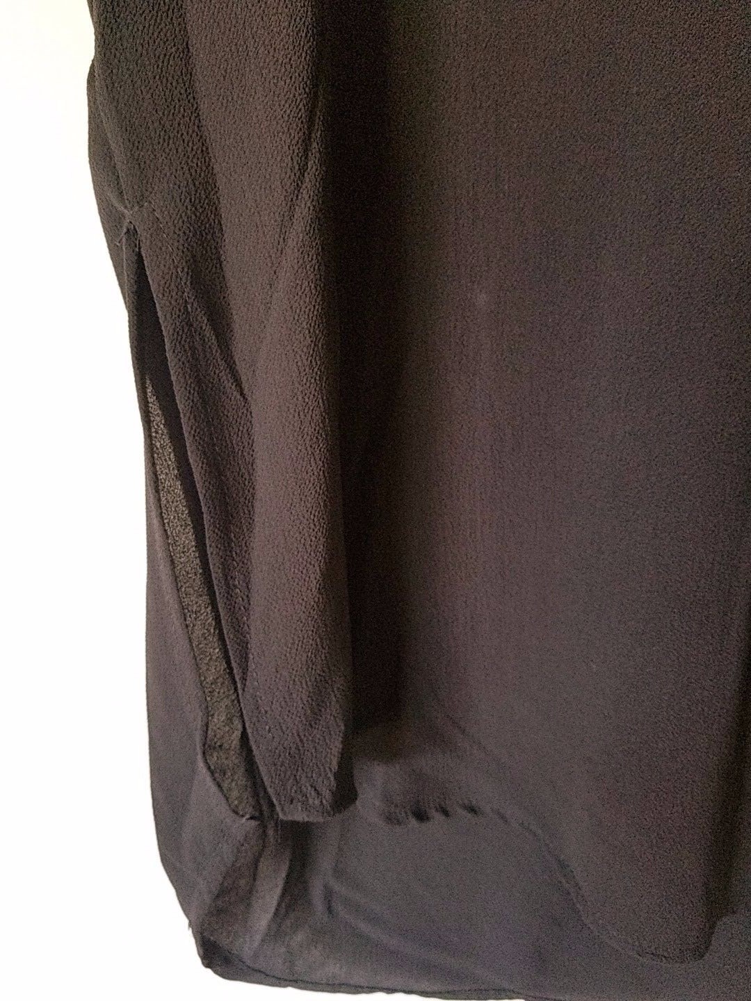 Meraki Basic Solid Sheer Black 3/4th Sleeve V Nec… - image 7