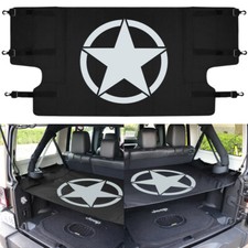 Rear Cargo Cover Trunk Security Shield For 2007-2018 Jeep Wrangler Jk Jku 4-door