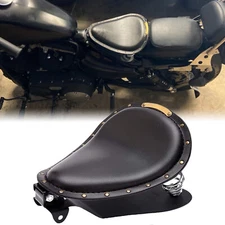 Motorcycle Solo Seat Spring Saddle With Base For Harley Softail Bobber Chopper