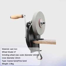 6in Hand Grinder Hand Bench Mount Hand Crank Grinder Sharpener Tool