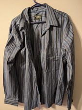 Eddie Bauer Men's XXL Classic Fit Striped Long Sleeve Button Up Dress Shirt