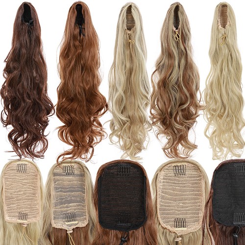 Peluquería de extensión de cabello esponjoso rizado cola de caballo de 18" como cabello humano EE. UU. - Imagen 3 de 28