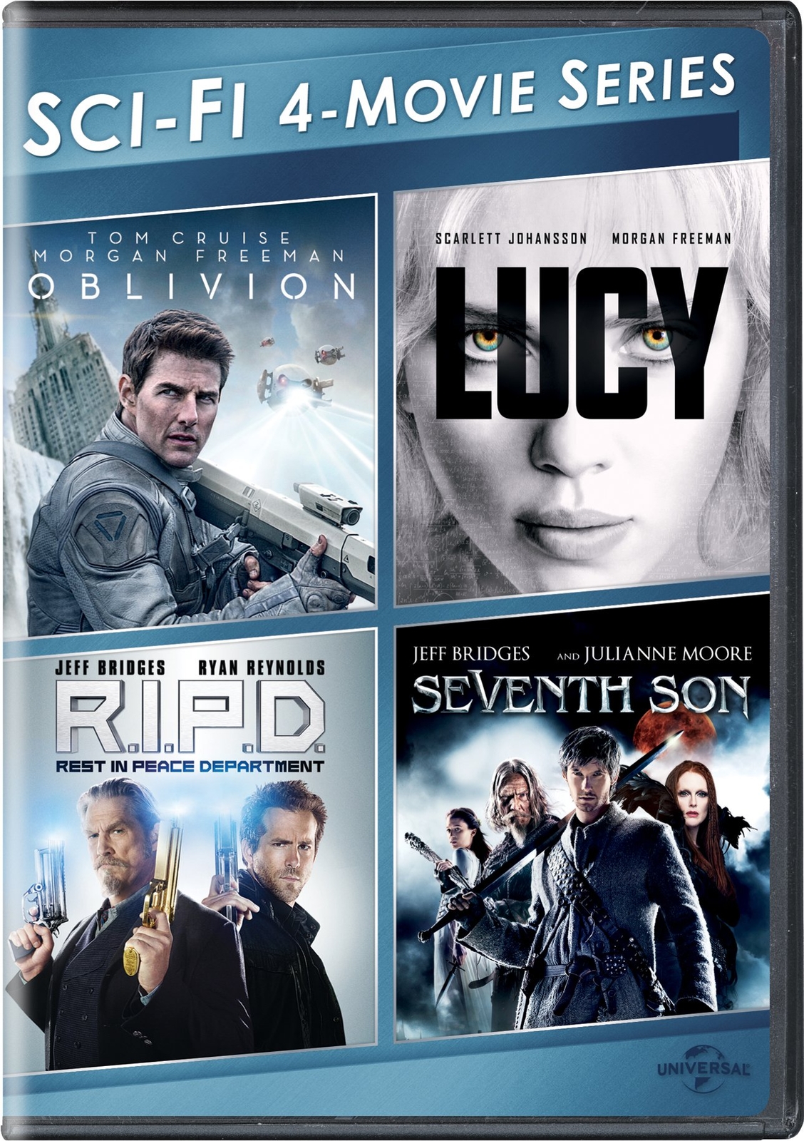 Sci-Fi 4-Movie Series (Oblivion / Lucy / R.I.P.D. / Seventh Son) (DVD)