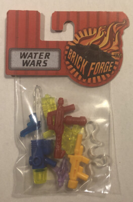 Water Wars Realistic & Sci-Fi Guns Minifig COMPATIBLE BrickForge Colors Pack NEW
