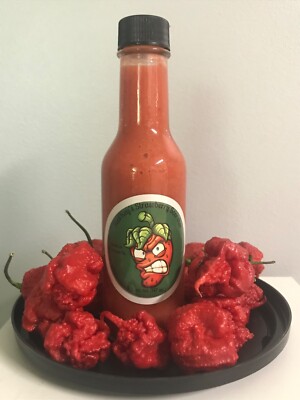   CAROLINA REAPER  Hot Sauce homemade- Infused With Strawberry.