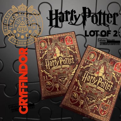 Lot Of 2 Theory11 Harry Potter Gryffindor Red High Quality Playing Cards Poker