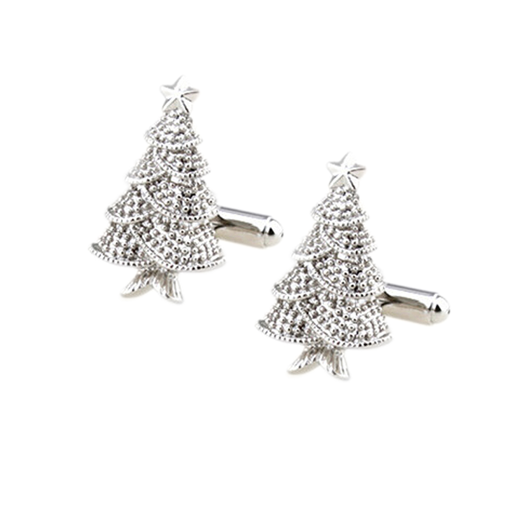 Men's Christmas Cufflinks, Santa Claus, Penguin Trees Cufflinks & Gift