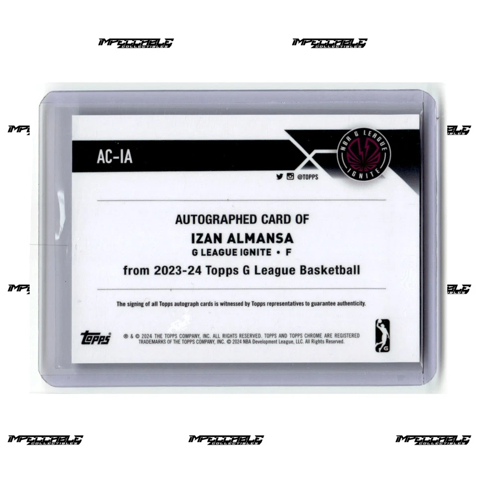 2023-24 Topps G-League - #AC-IA Izan Almansa Rookie Auto - Image 2 of 2