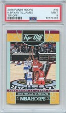 2016-17 Panini NBA Hoops Kobe Bryant LeBron James 2016 All Star Tip-Off PSA 9