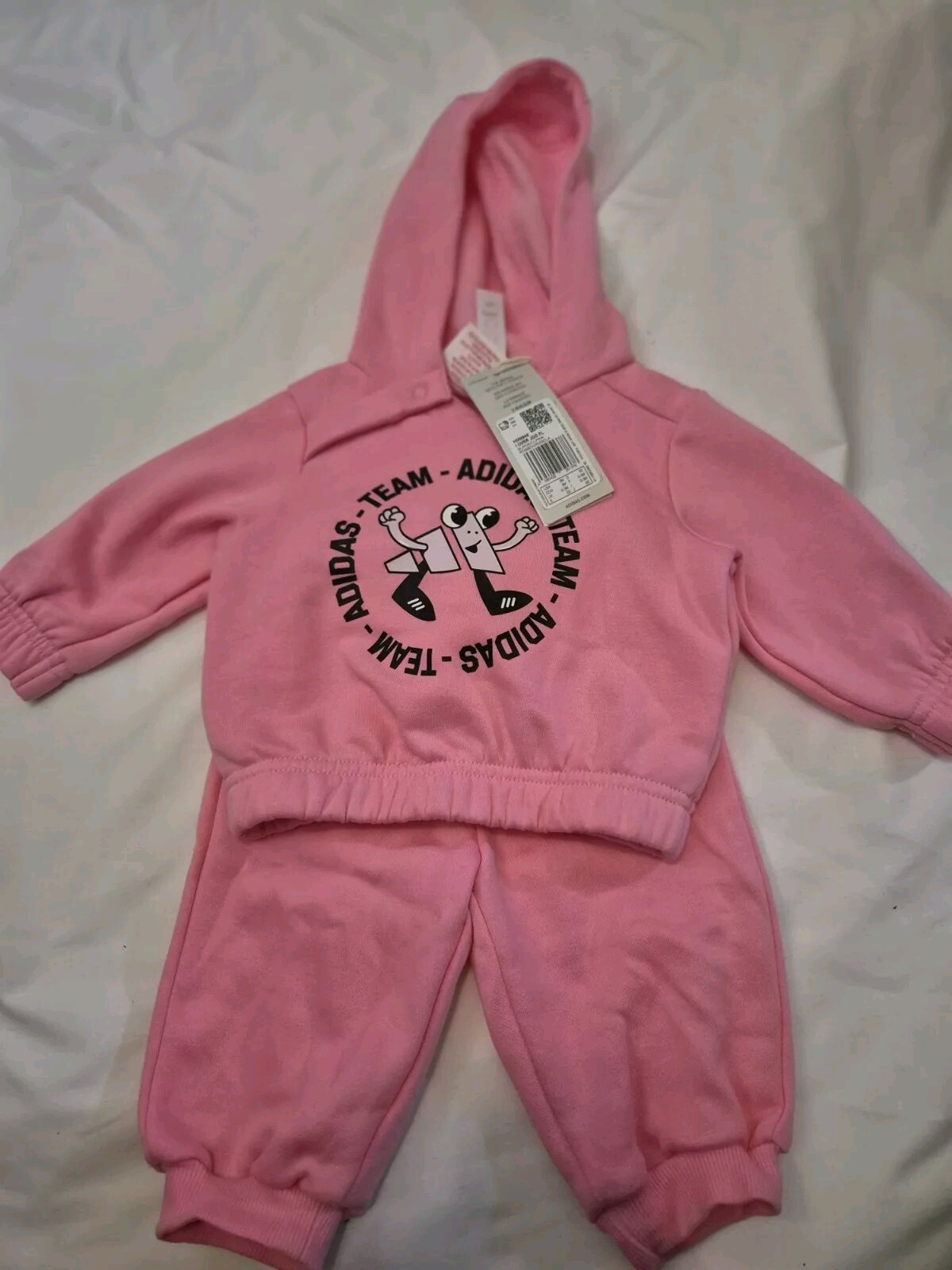 Conjunto de 2 Chándal Adidas Bebé Niña Equipo Jogger Polar Nuevo 0-3 Meses Infantil