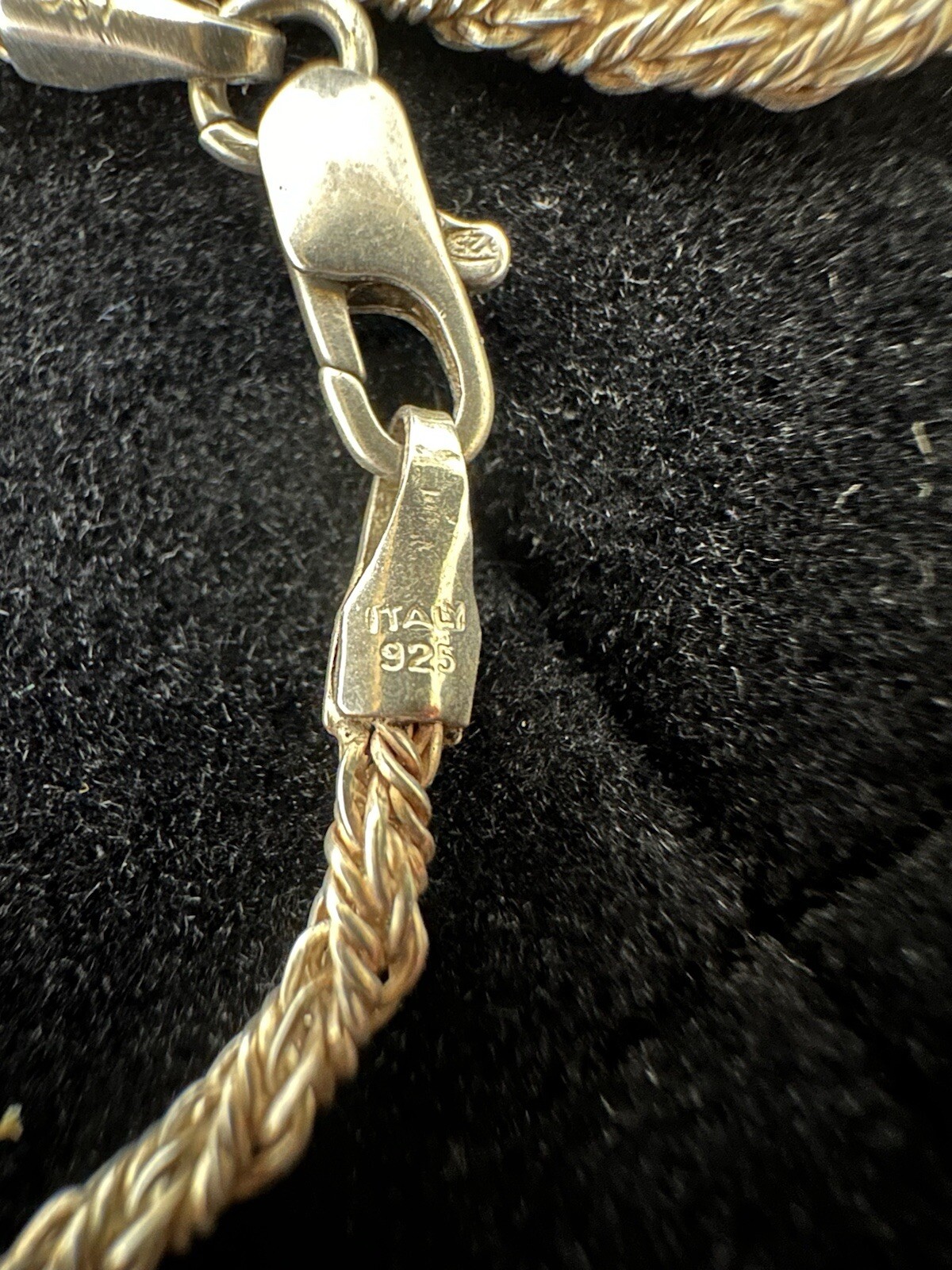 Gold Sterling Silver 24" Rope 2MM Rope Chain Marked I.S.C Falak