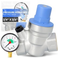 Druckregler Druckminderer 3/4'' Ventil Mit Manometer Wasser Trinkwasser Messing