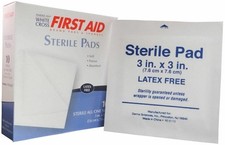 3"X3" Gauze Pads Latex Free Sterile 7.6cm X 7.6cm 10 Pads/Box 1 Box MS-40310