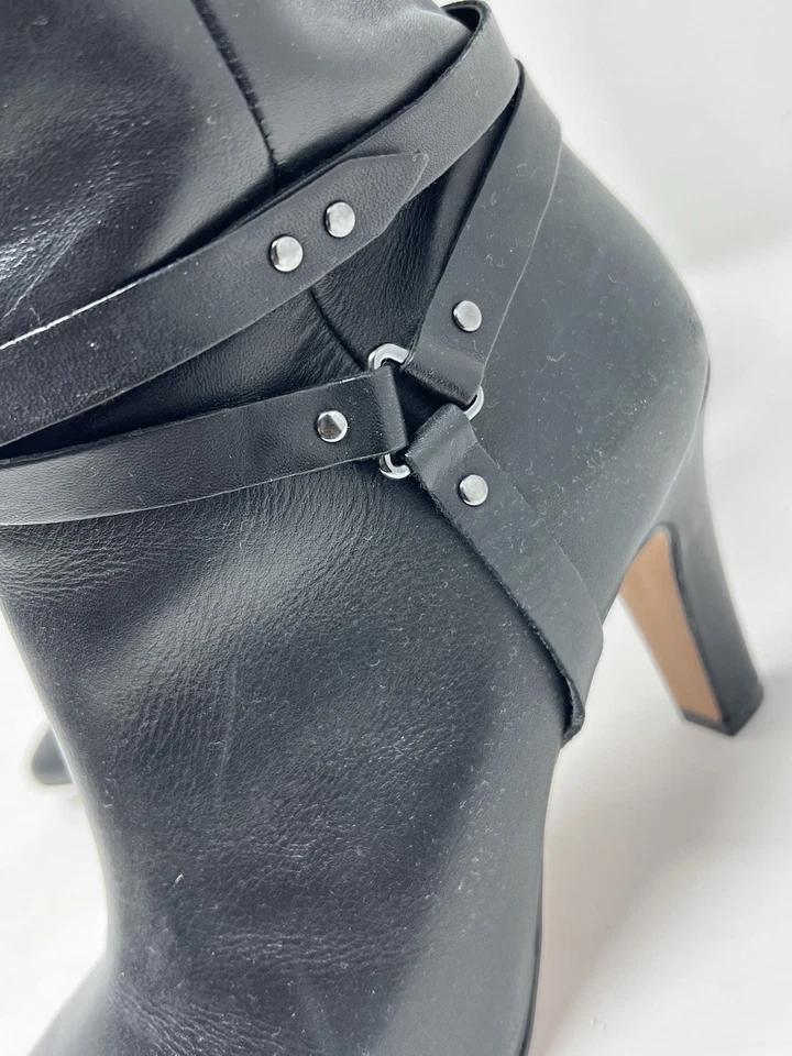 Botas Vince Camuto VP-CAIDY de cuero negras con tacón hasta la rodilla para mujer talla 9M/40 Foto 3 de 4