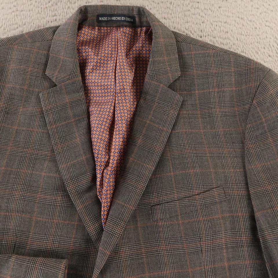 Chaqueta a Cuadros Príncipe de Gales M 42R Marrón Tostado Glen Abrigo Deportivo Blazer de Lana a Cuadros Foto 2 de 4