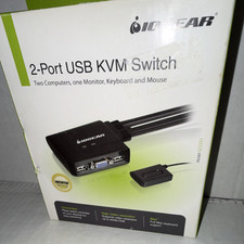 IOGEAR GCS22U 2-Port USB VGA KVM Switch Box, High Res, Mac Support, Remote 6ft