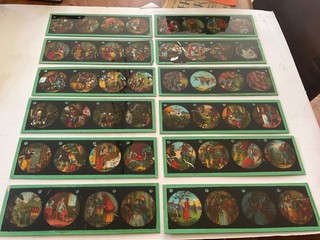 12 PLAQUES pour LANTERNE MAGIQUE contes pour enfants 27 cm par 8 5 cm