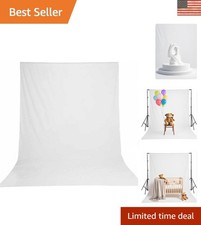 Versatile 5x7ft Soft White Photography Backdrop - Perfect for Engagements