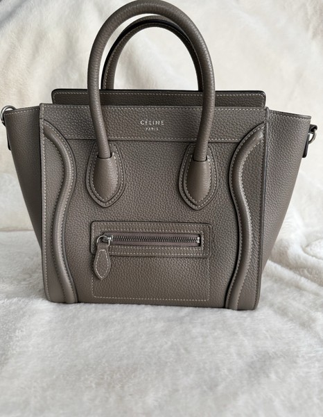 CELINE Luggage Shoulder Bag Nano Souris Leather