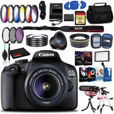 Canon EOS 2000D DSLR Camera with EF-S 18-55 mm f/3.5-5.6 III Lens Intl Model 