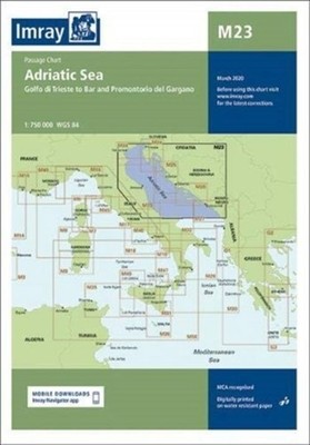M23 Adriatic Sea Passage Chart Imray M Series