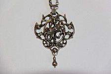 Alte Silberkette 925 Sterling mit wunderschöner Patina - Pferd - Gewicht 26 Gram