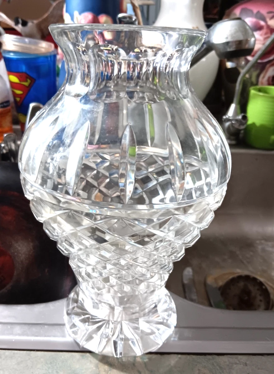 ラウジッツァー クリスタル 花瓶 ハンドカット ラウジッツァー