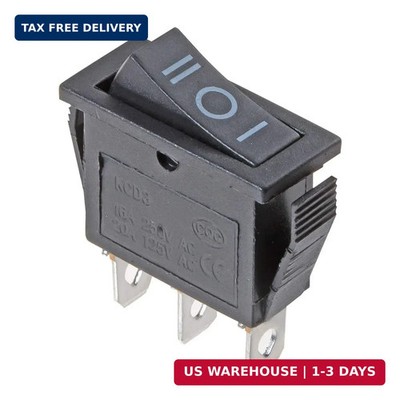 AC 16A/250V 20A/125V 3Pin SPDT ON-Off-ON 3 Position Snap Rocker Switch Black