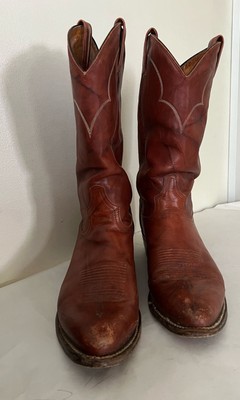 VINTAGE USA TONY LAMA BROWN LEATHER WESTERN ENGINEER TRAIL BOSS BOOTS SIZE 8.5EE