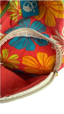 VTG OP Ocean Pacific Hawaiian Tropical Print Cotton Backpack 