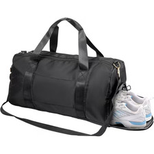 Sports Gym Bag Large Black Duffle Bag Holdall Travel Overnight Weekend Bag