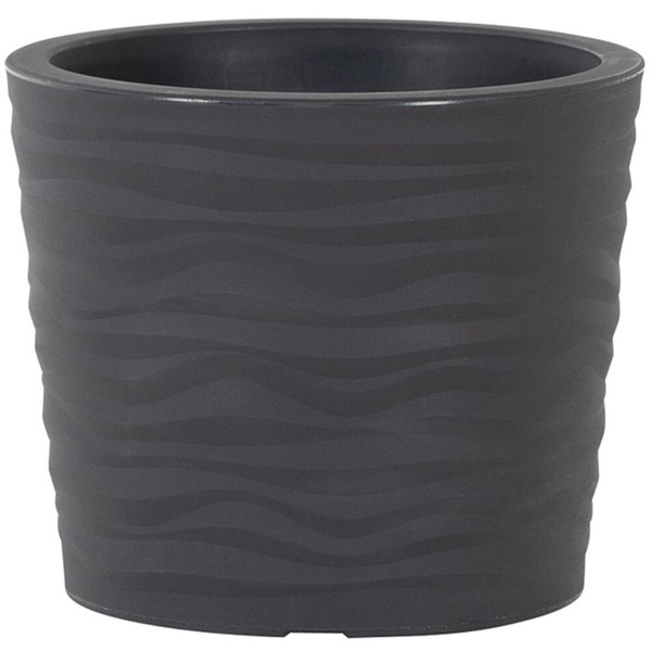 Pflanzgefäß Blumentopf Blumengefäß Pflanztopf Eco Madrid 35 Schwarz Ø 35 X 30 Cm-image